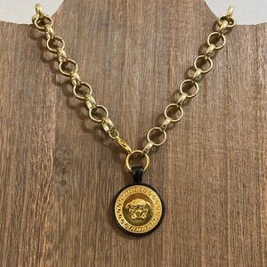 Versace Medusa Button Necklace Upcycled